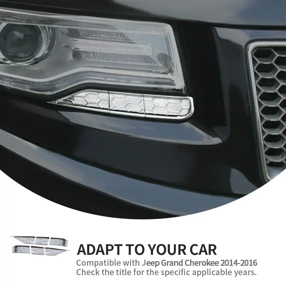 For 2014-2016 Jeep Grand Cherokee WK2 Headlight Cleaning Cover Trim Bezels - Image 8