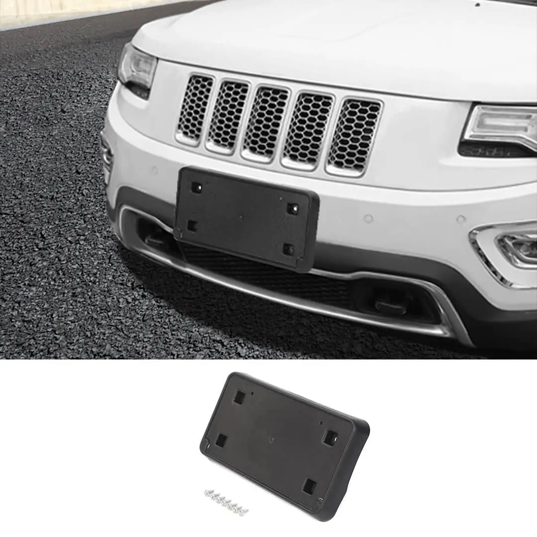 For 2014-2016 Jeep Grand Cherokee WK2 Car Front Bumper License Plate Bracket Holder