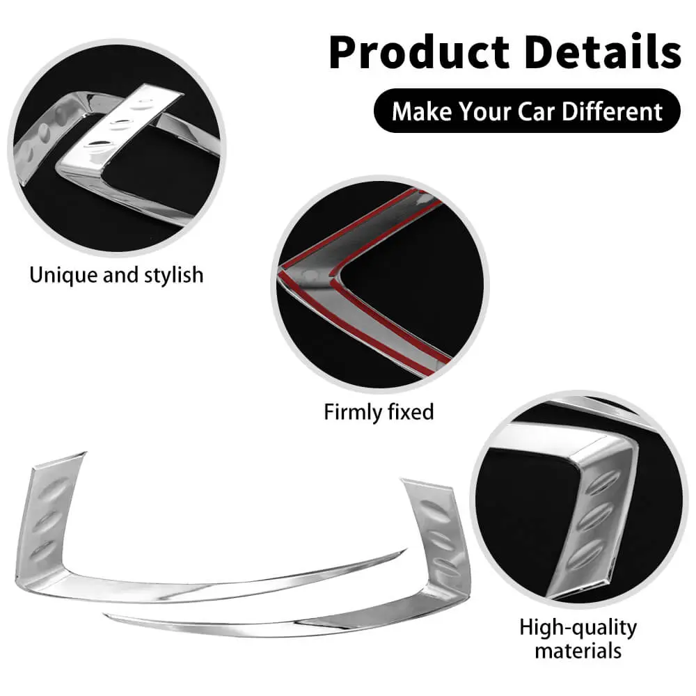 For 2014-2016 Jeep Grand Cherokee WK2 Front Headlight Light Molding Eyebrow Trim - Image 9