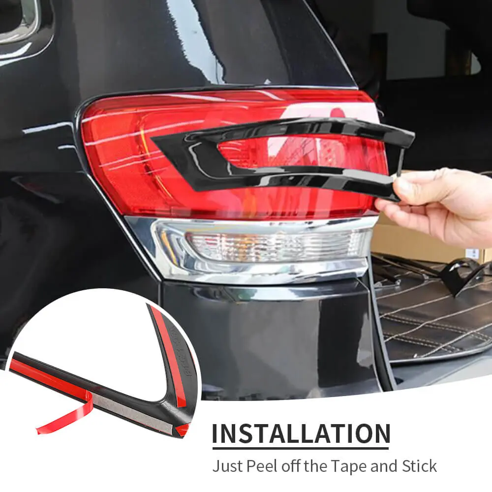 For 2014-2017 Jeep Grand Cherokee WK2 6-Piece Tail Lamp & Fog Light Cover Trim Kit Set - Image 6
