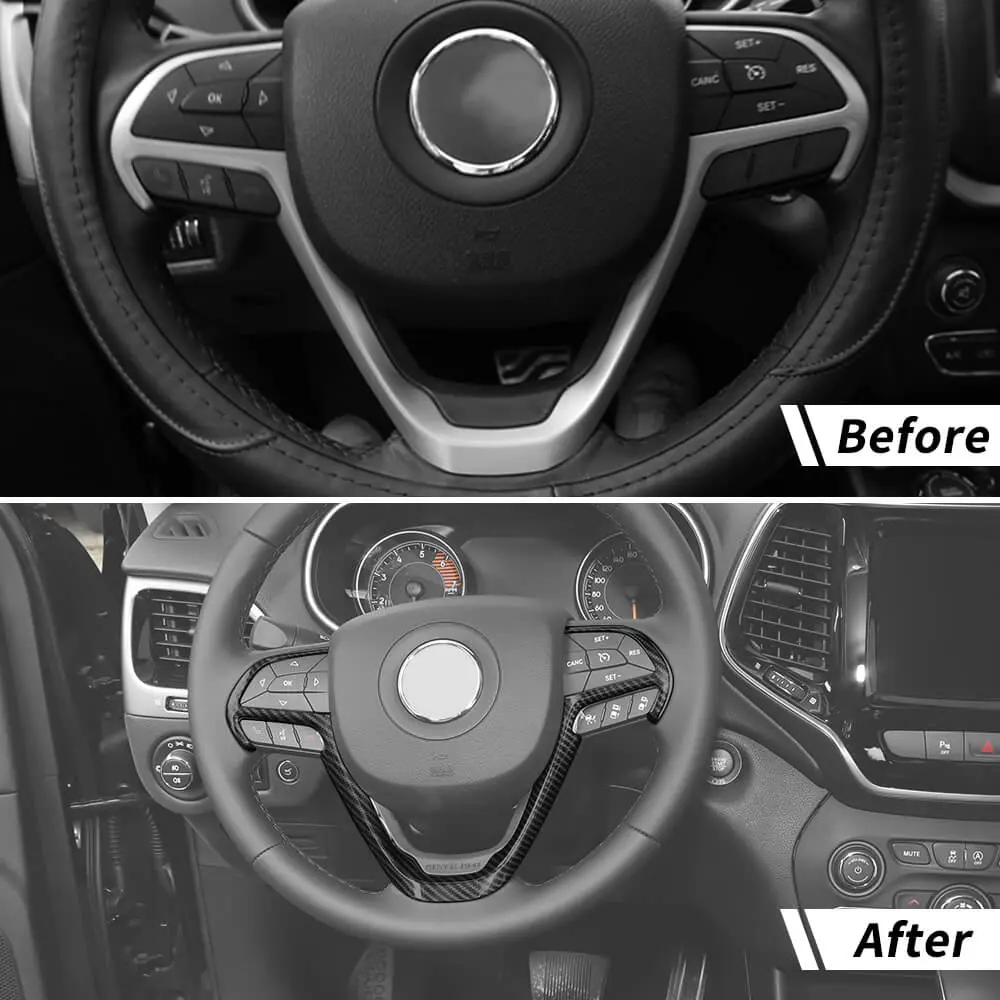 For 2014-2018 Jeep Cherokee 17 x Inner Center Console & Door Trim Kit - Image 2