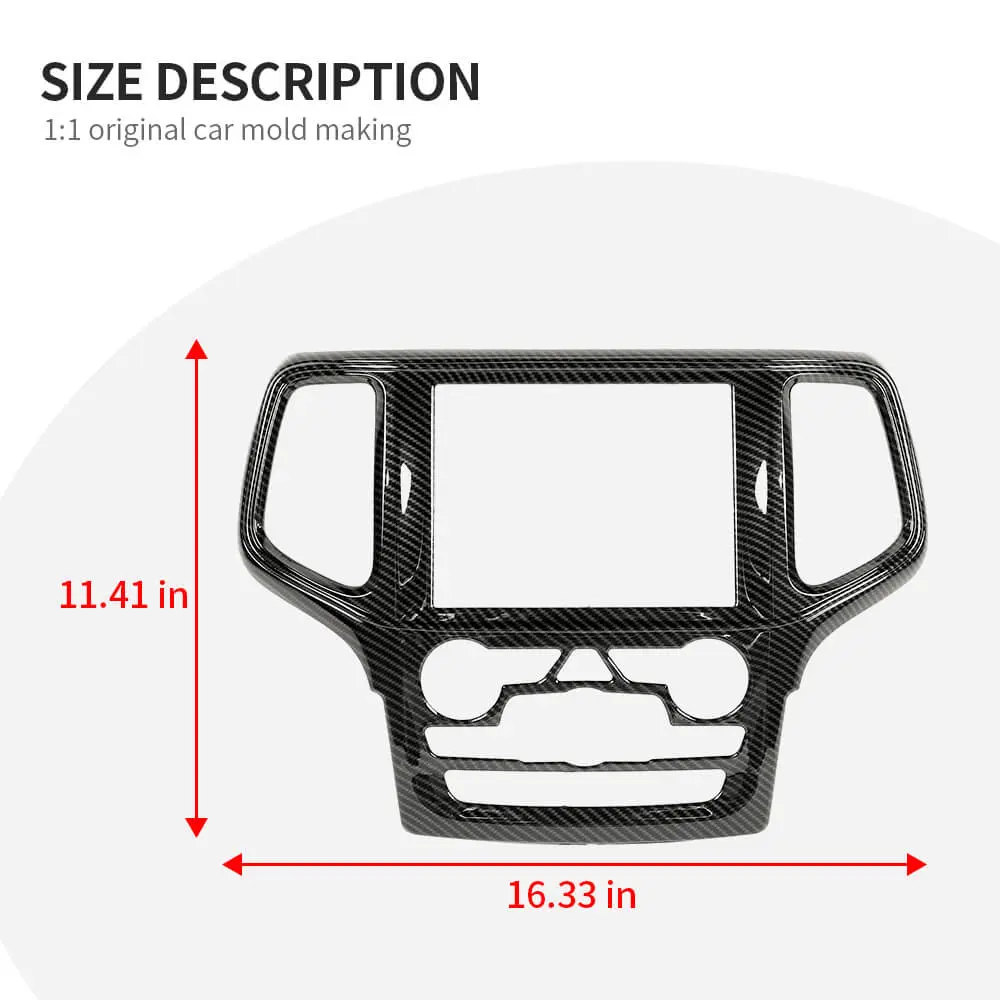 For 2014-2018 Jeep Grand Cherokee WK2 GPS Navigation Panel Trim Cover Bezel - Image 10
