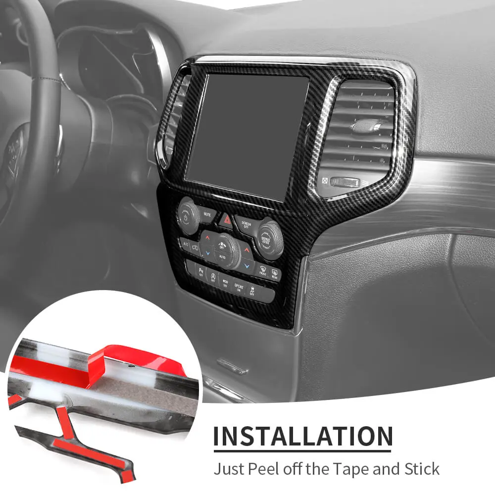 For 2014-2018 Jeep Grand Cherokee WK2 GPS Navigation Panel Trim Cover Bezel - Image 6