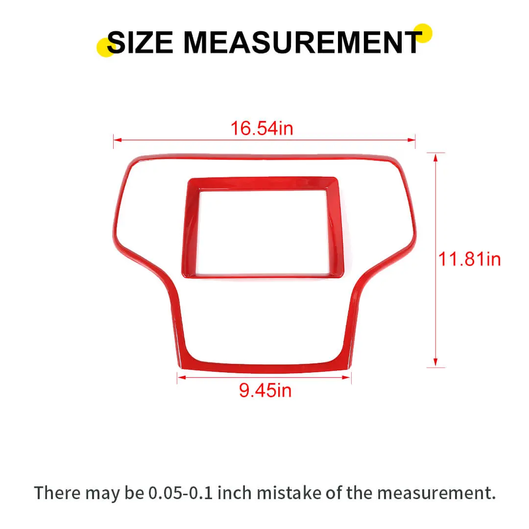 For 2014-2018 Jeep Grand Cherokee WK2 Center Console Central Control Navigation Trim Frame Cover KIt (2 pcs) - Image 7