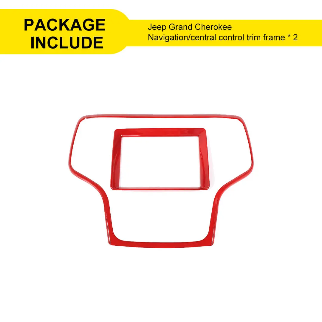 For 2014-2018 Jeep Grand Cherokee WK2 Center Console Central Control Navigation Trim Frame Cover KIt (2 pcs) - Image 8