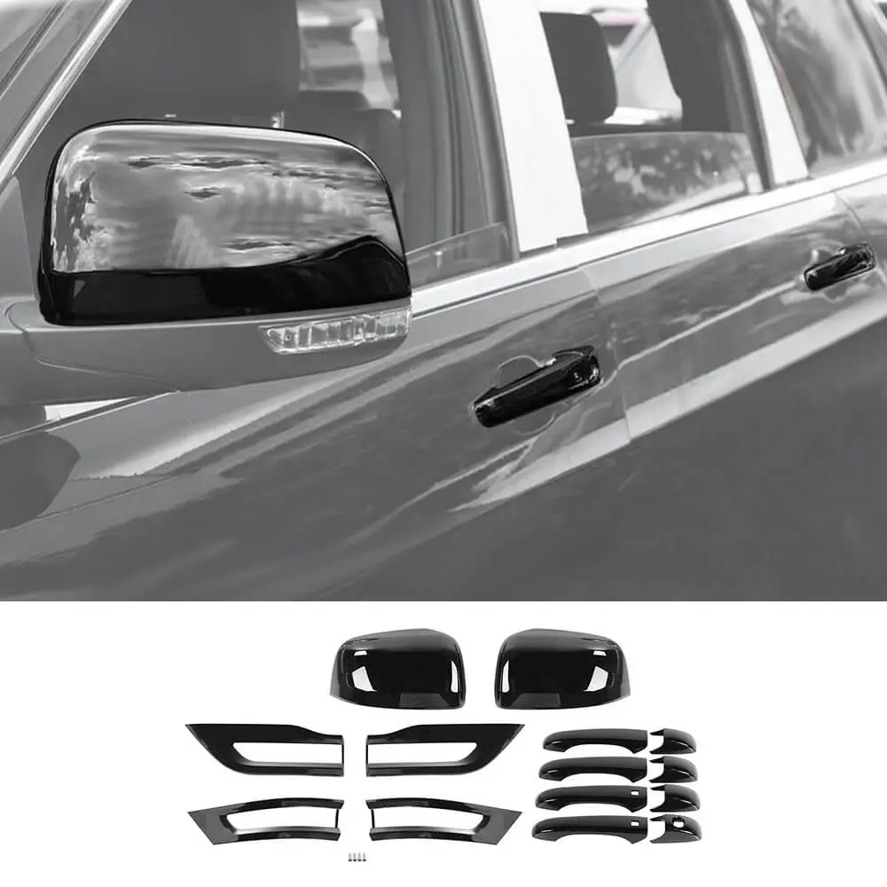 For 2014-2021 Jeep Grand Cherokee WK2 Door Handle Rearview Mirror Tail Light Trim Cover Set Kit