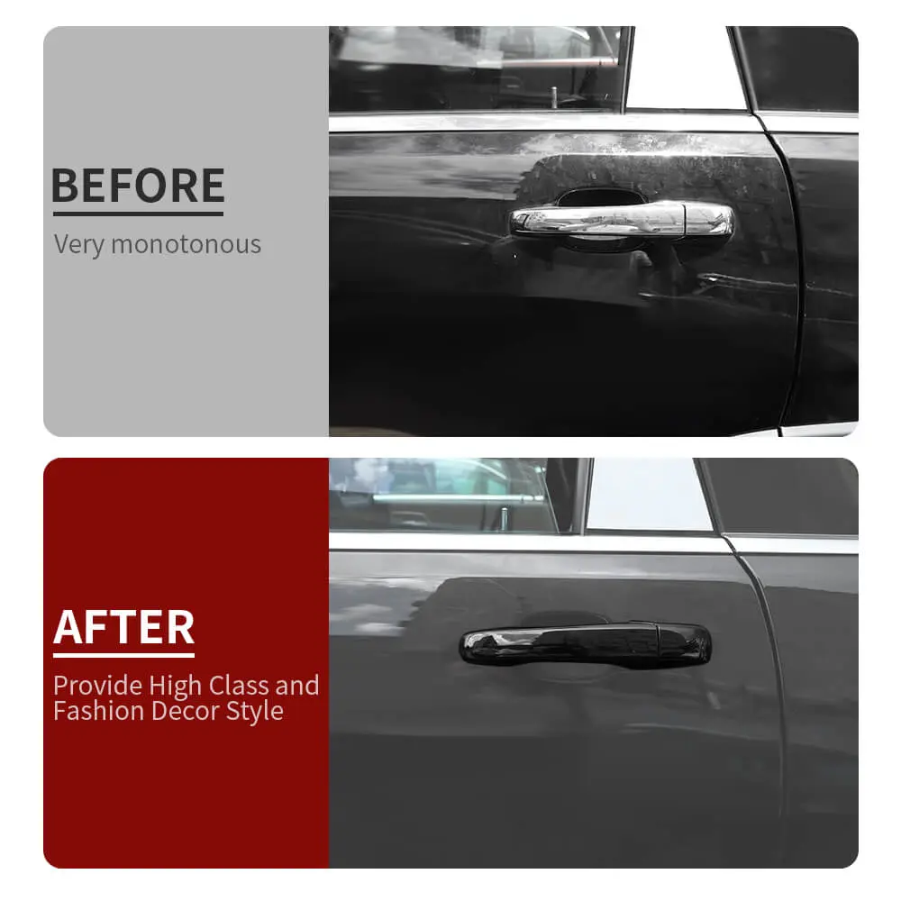 For 2014-2021 Jeep Grand Cherokee WK2 Door Handle Rearview Mirror Tail Light Trim Cover Set Kit - Image 2