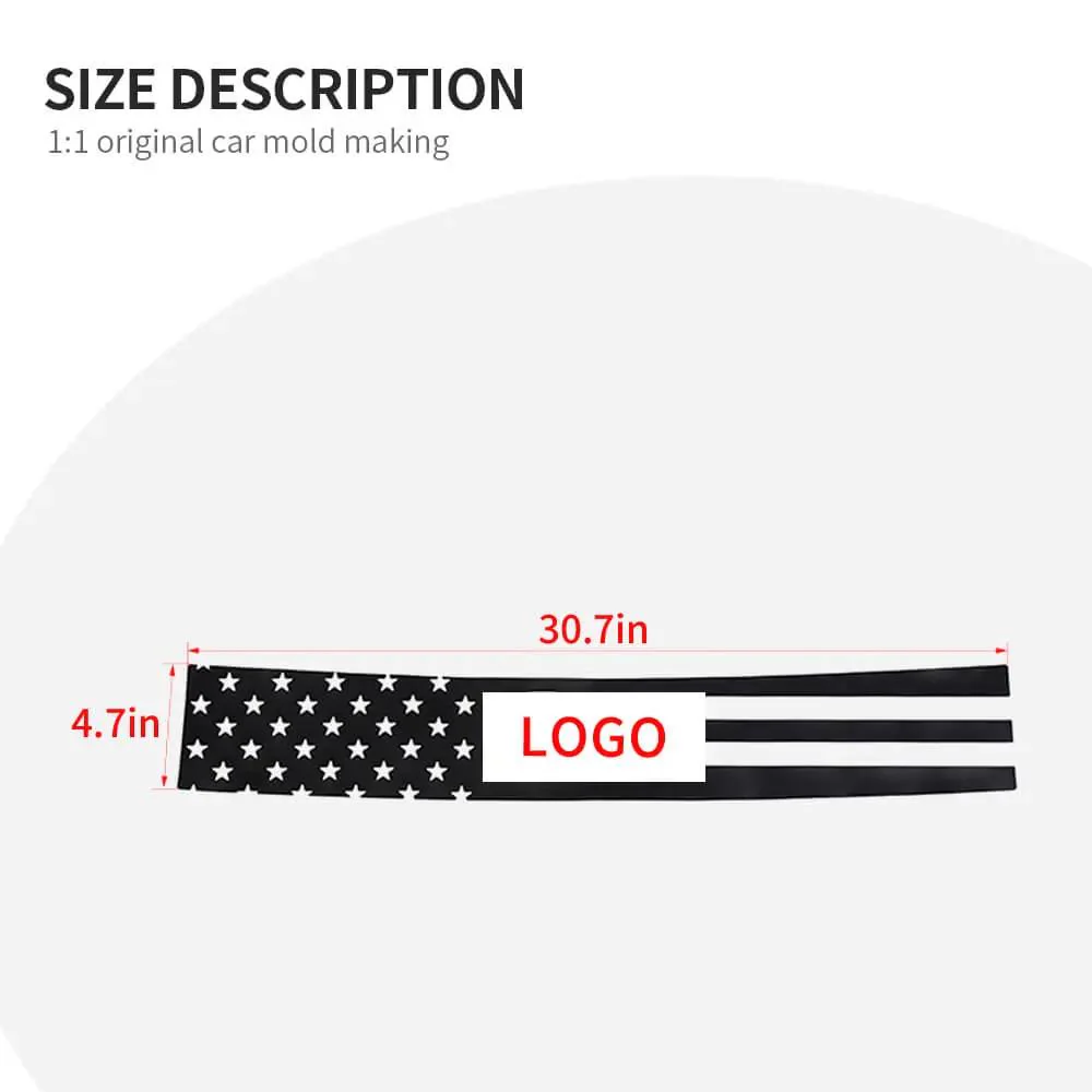 For 2014-2020 Jeep Grand Cherokee WK2 Black Flag Rear Tailgate Sticker Decal Cover - Image 10