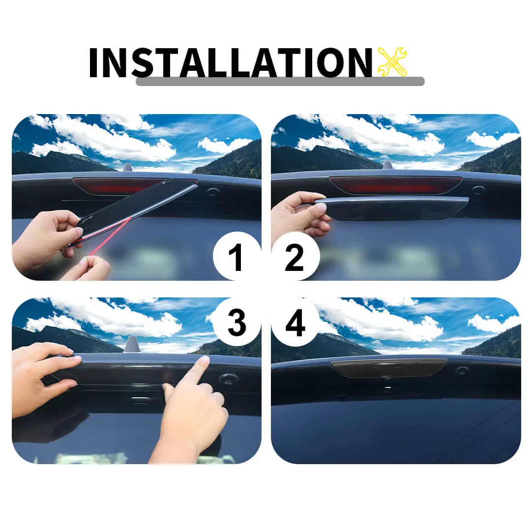 For 2014-2020 Jeep Grand Cherokee WK2 Rear Taillight High Brake Light Fog Light Cover Trim Kit (7 pcs) - Image 9