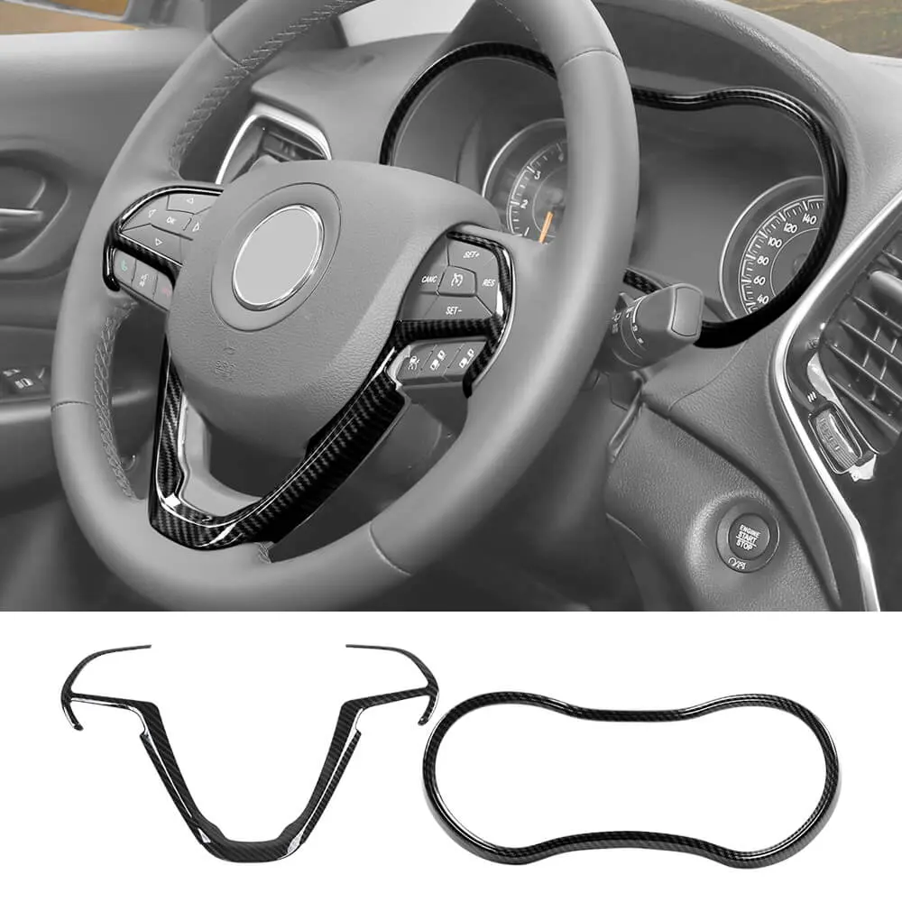 For 2014-2021 Jeep Grand Cherokee WK2 Steering Wheel Dashboard Panel Cover Trim - Image 13