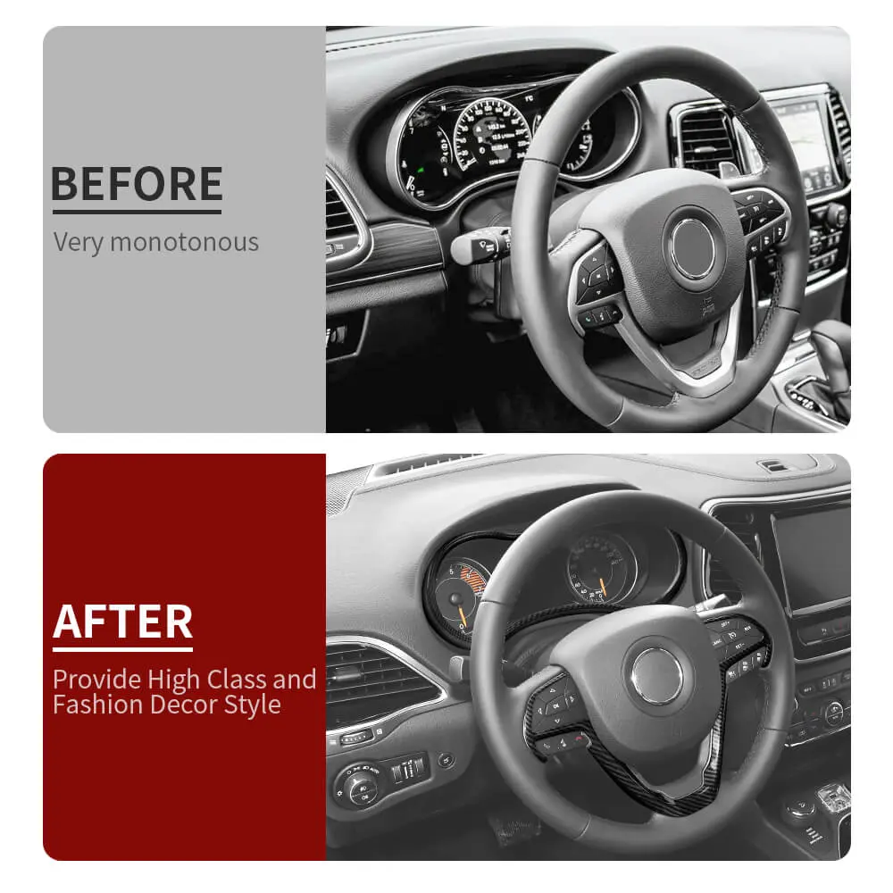 For 2014-2021 Jeep Grand Cherokee WK2 Steering Wheel Dashboard Panel Cover Trim - Image 2