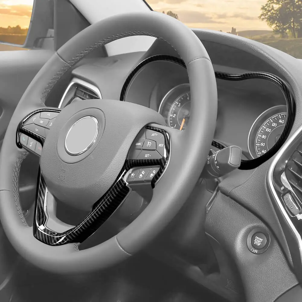 For 2014-2021 Jeep Grand Cherokee WK2 Steering Wheel Dashboard Panel Cover Trim - Image 5