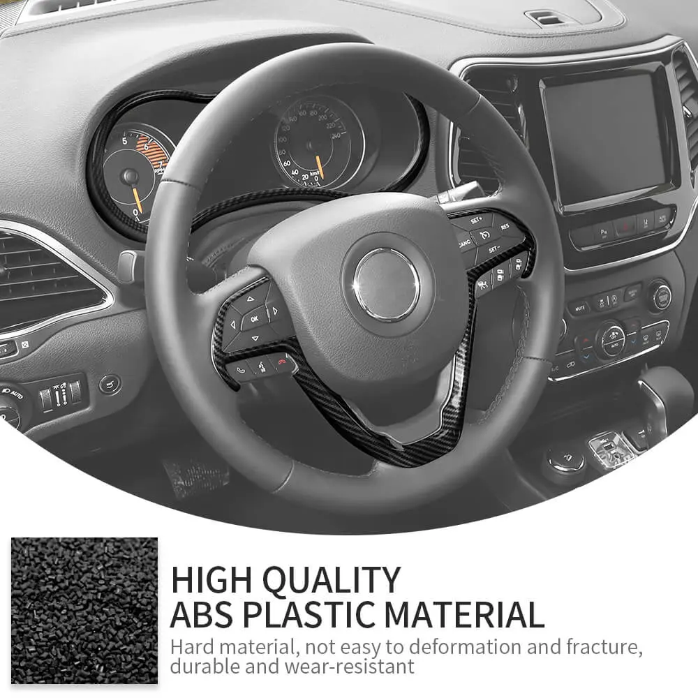 For 2014-2021 Jeep Grand Cherokee WK2 Steering Wheel Dashboard Panel Cover Trim - Image 7