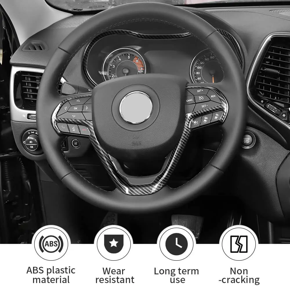 For 2014-2021 Jeep Grand Cherokee WK2 Steering Wheel Dashboard Panel Cover Trim - Image 8
