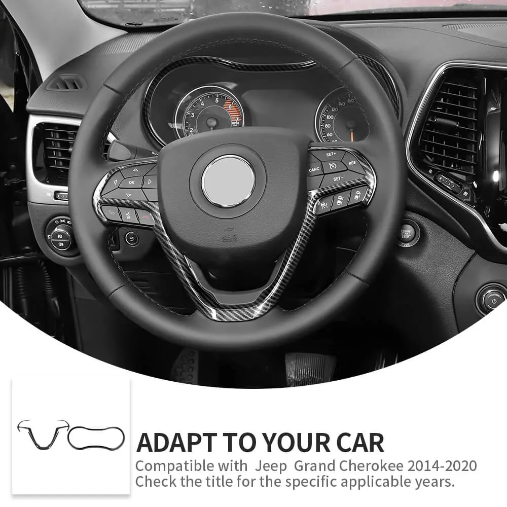 For 2014-2021 Jeep Grand Cherokee WK2 Steering Wheel Dashboard Panel Cover Trim - Image 9