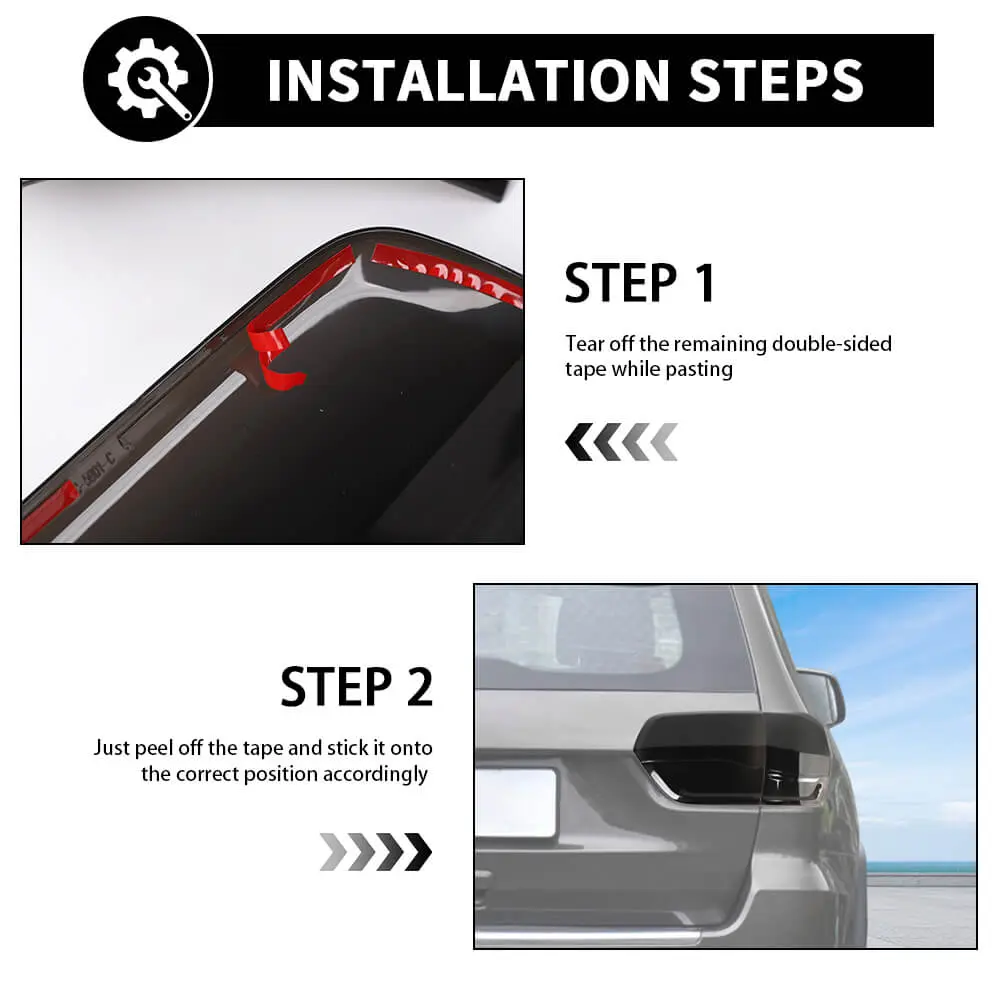 For 2014-2020 Jeep Grand Cherokee WK2 Taillight Rear Fog Light Lamp Cover Trim - Image 6