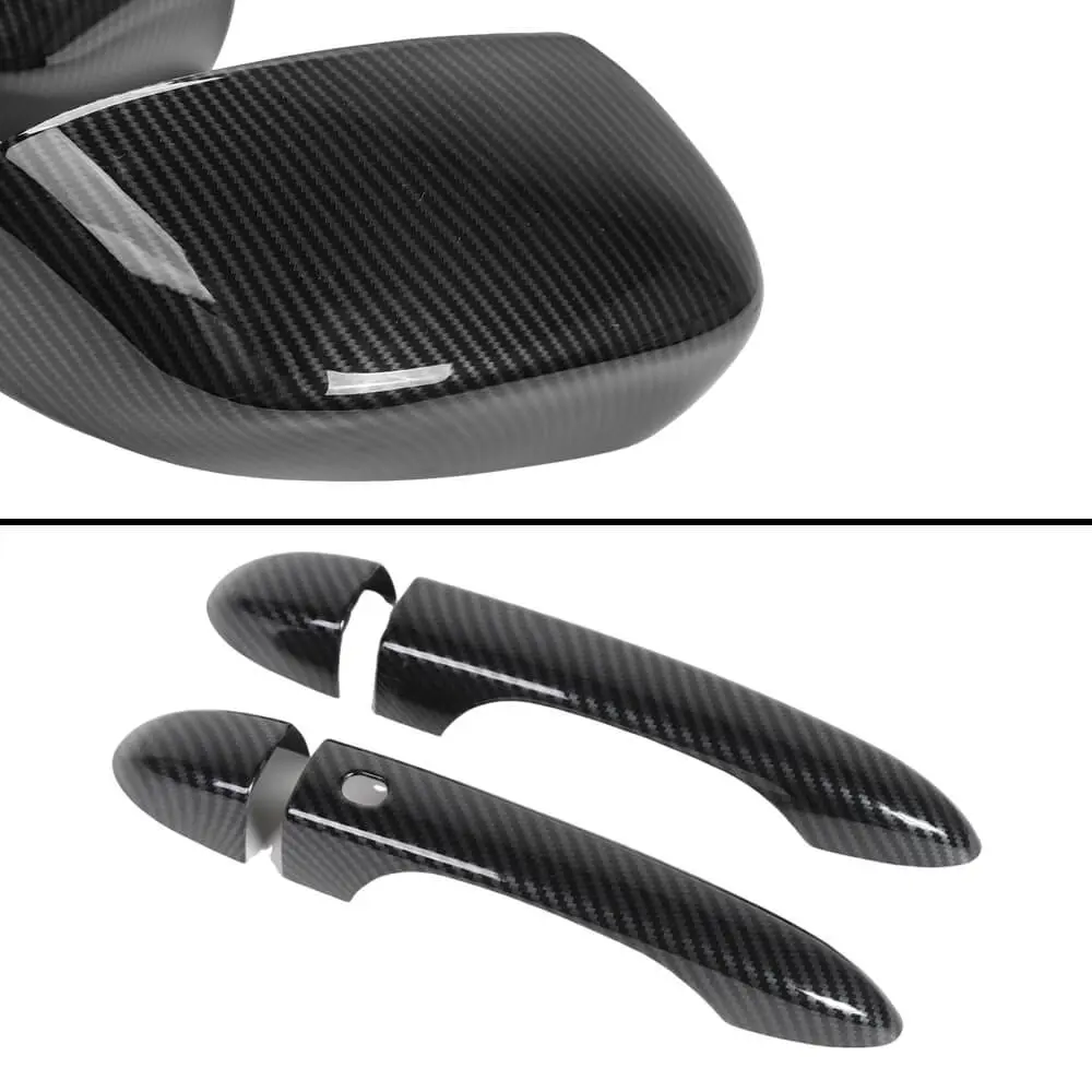 For 2014+ Jeep Cherokee /2017-2025 Compass Rearview Mirror & Door Handle Cover Trim Kit - Image 10
