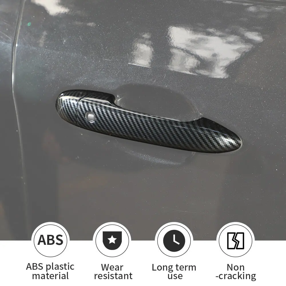 For 2014+ Jeep Cherokee /2017-2025 Compass Rearview Mirror & Door Handle Cover Trim Kit - Image 6