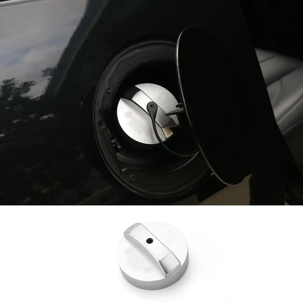 For 2014+ Jeep Cherokee Aluminum Alloy Inner Fuel Gas Lid Filler Tank Cap Door Trim Cover