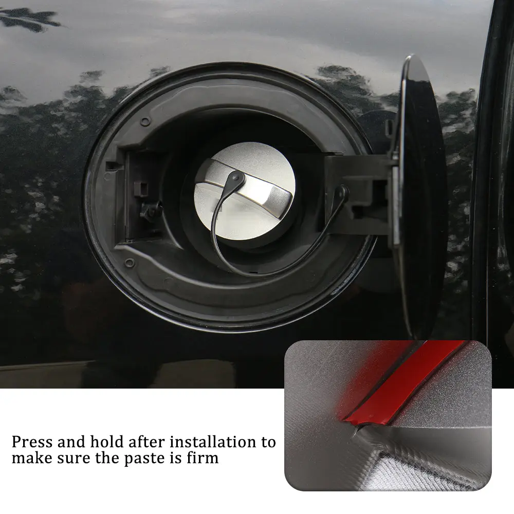 For 2014+ Jeep Cherokee Aluminum Alloy Inner Fuel Gas Lid Filler Tank Cap Door Trim Cover - Image 6