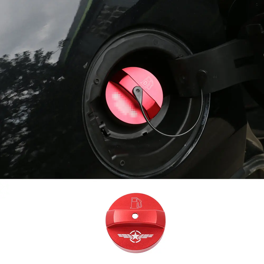 For 2014+ Jeep Cherokee Aluminum Alloy Inner Fuel Gas Lid Filler Tank Cap Door Trim Cover - Image 9