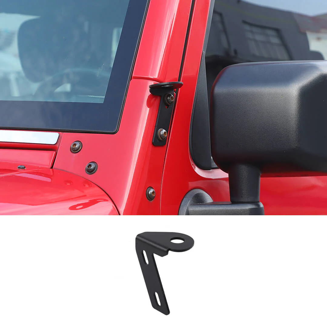 For 2014+ Jeep Wrangler JK JL Side A-pillar Corner Antenna Mounting Bracket Accessories - Image 16