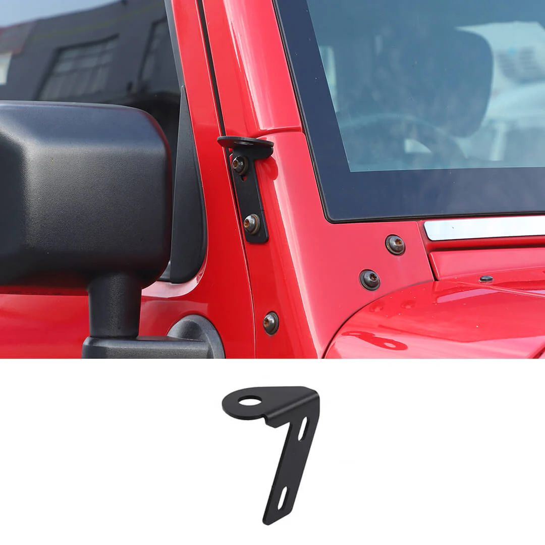 For 2014+ Jeep Wrangler JK JL Side A-pillar Corner Antenna Mounting Bracket Accessories - Image 17