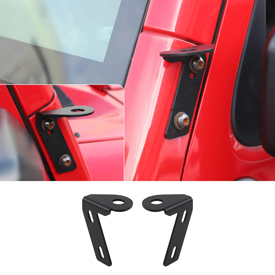 For 2014+ Jeep Wrangler JK JL Side A-pillar Corner Antenna Mounting Bracket Accessories - Image 18