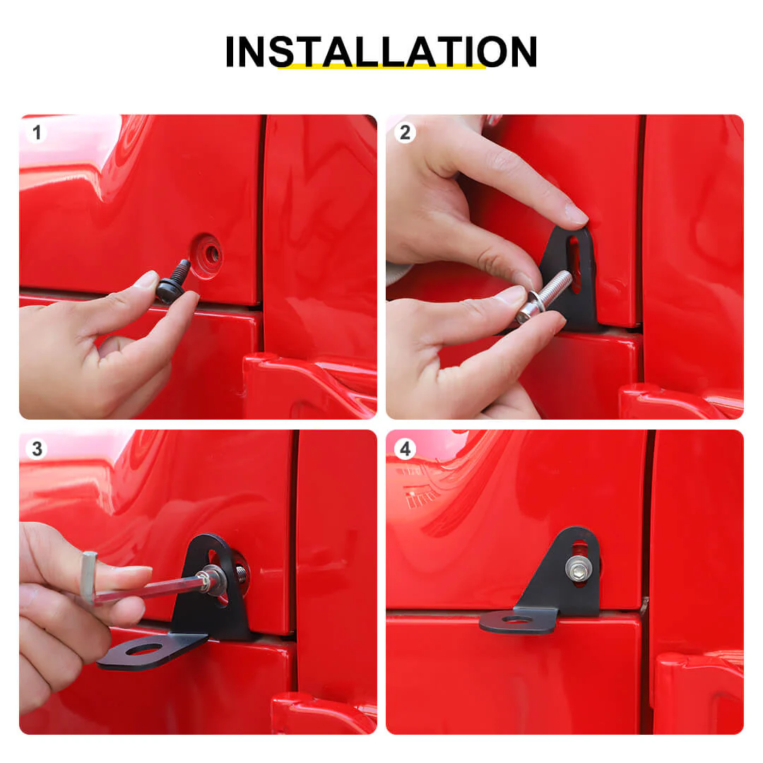 For 2014+ Jeep Wrangler JK JL Side A-pillar Corner Antenna Mounting Bracket Accessories - Image 8