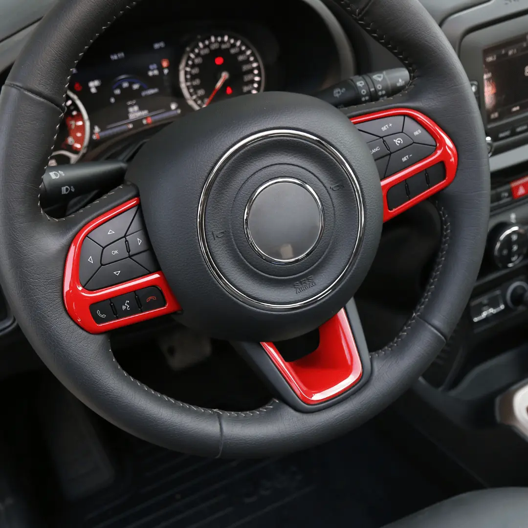 For 2015+ Jeep Renegade 5x Steering Wheel Frame Trim Decor Cover - Image 6