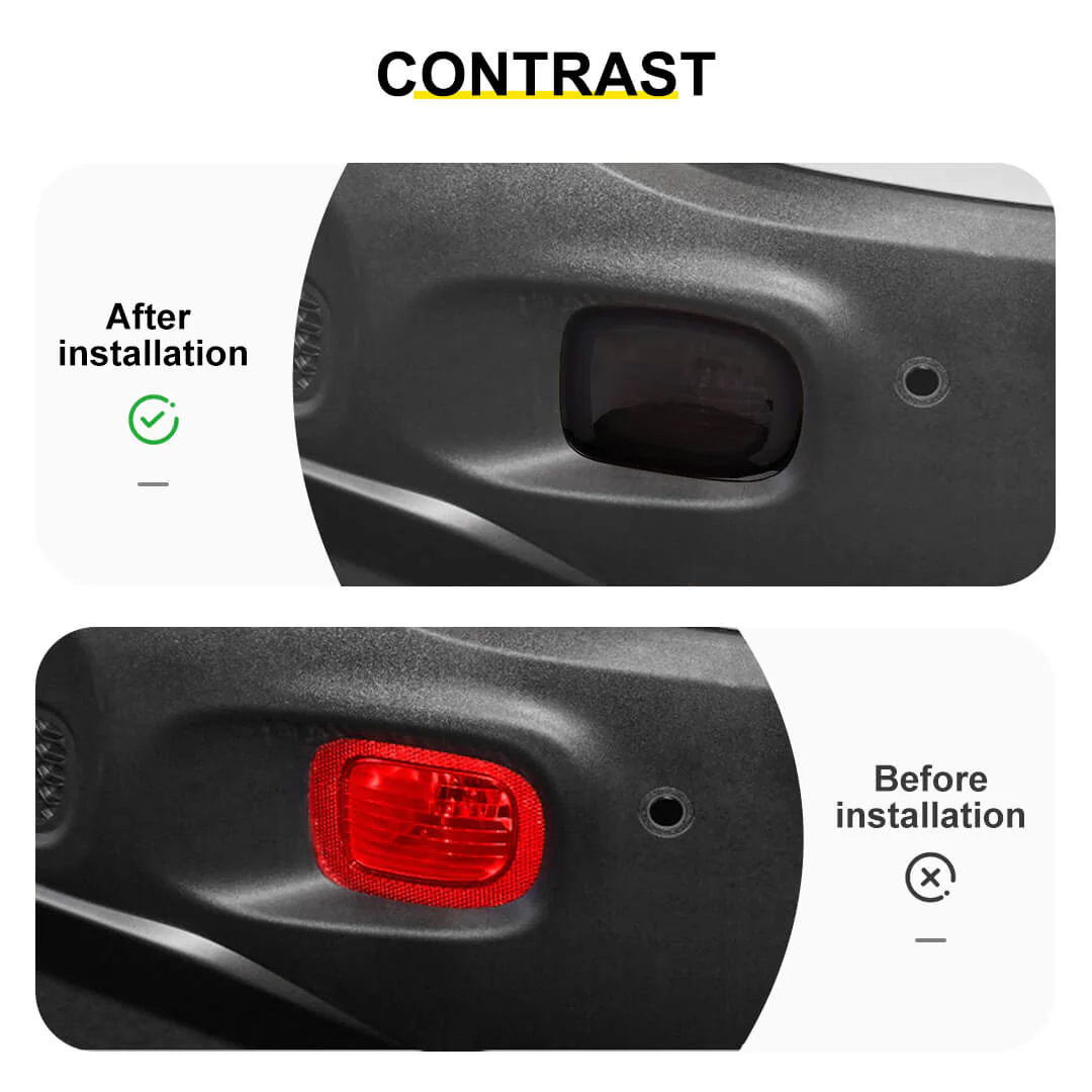 For 2015+ Jeep Renegade Exterior Rear Fog Light Lamp Guard Cover Trim (2 pcs) - Image 2