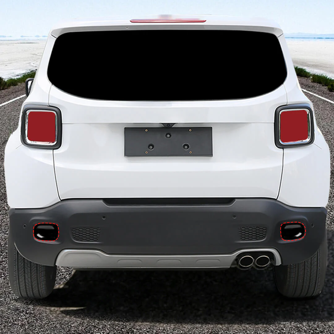 For 2015+ Jeep Renegade Exterior Rear Fog Light Lamp Guard Cover Trim (2 pcs) - Image 3
