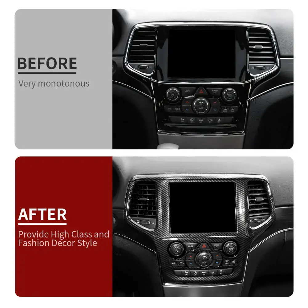 For 2016-2018 Jeep Grand Cherokee WK2 Interior Center Console Full Trim Cover Kit (24 pcs) - Image 2