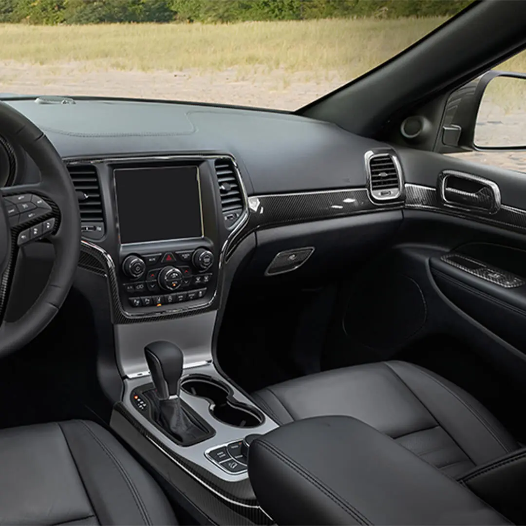For 2016-2018 Jeep Grand Cherokee WK2 Interior Center Console Full Trim Cover Kit (24 pcs) - Image 3