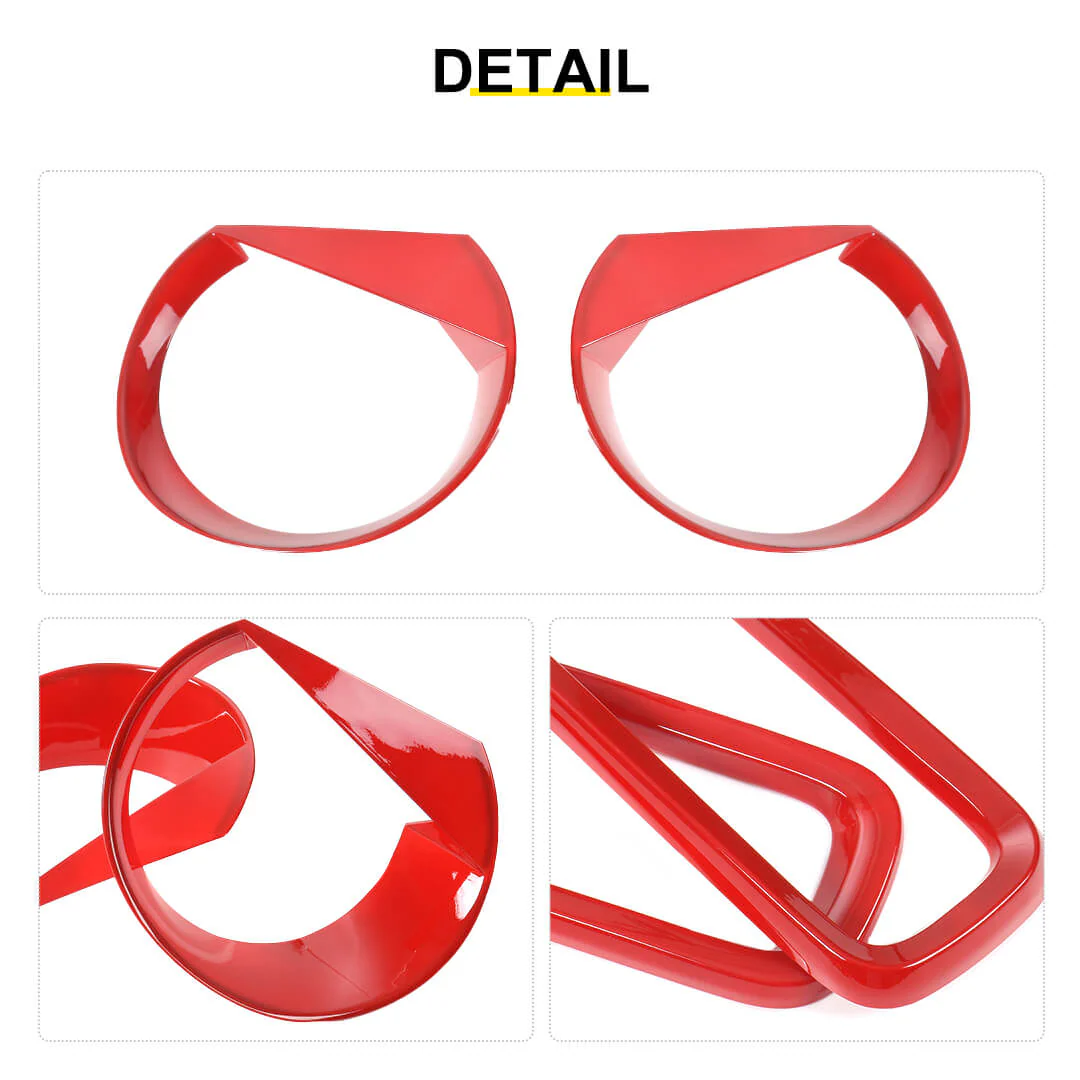 For 2016-2018 Jeep Renegade Exterior Front Grille Inserts & Headlight Cover Trim (9 pcs) - Image 7