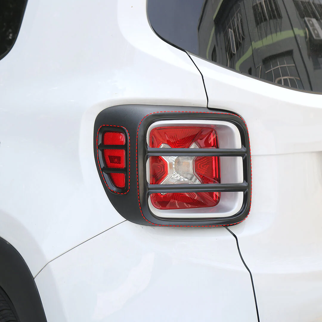 For 2016-2018 Jeep Renegade Exterior Headlight Fog Light Tail Light Front Grille Cover Trim Kit (15 pcs) - Image 7