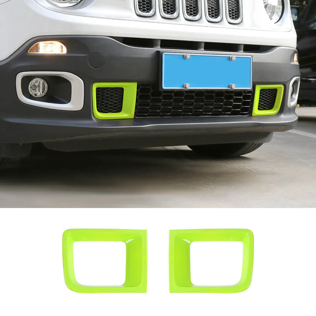 For 2016-2018 Jeep Renegade Front Bumper Air Intake Vent Cover Trim (2 pcs) - Image 12