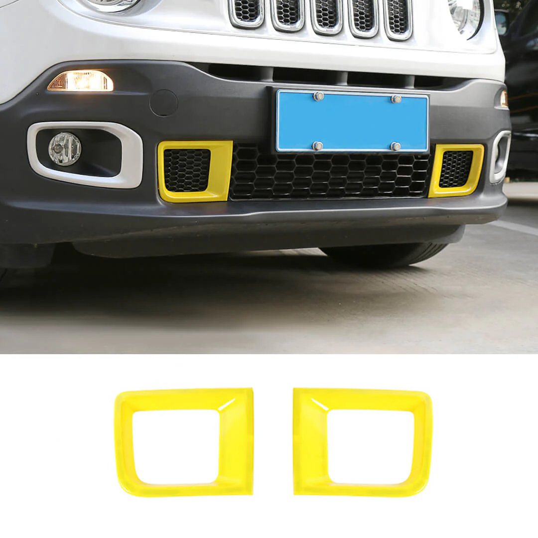 For 2016-2018 Jeep Renegade Front Bumper Air Intake Vent Cover Trim (2 pcs) - Image 13