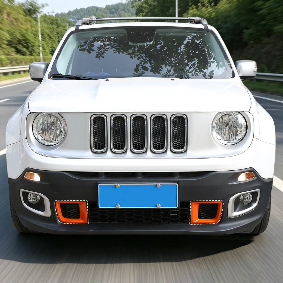 For 2016-2018 Jeep Renegade Front Bumper Air Intake Vent Cover Trim (2 pcs) - Image 3