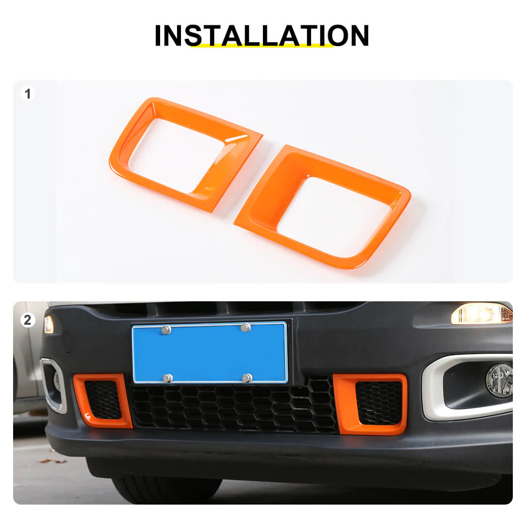 For 2016-2018 Jeep Renegade Front Bumper Air Intake Vent Cover Trim (2 pcs) - Image 6