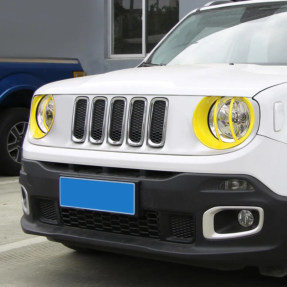 For 2016-2018 Jeep Renegade Front Lamp Hoods Front Head Light Cover Trim - Image 2