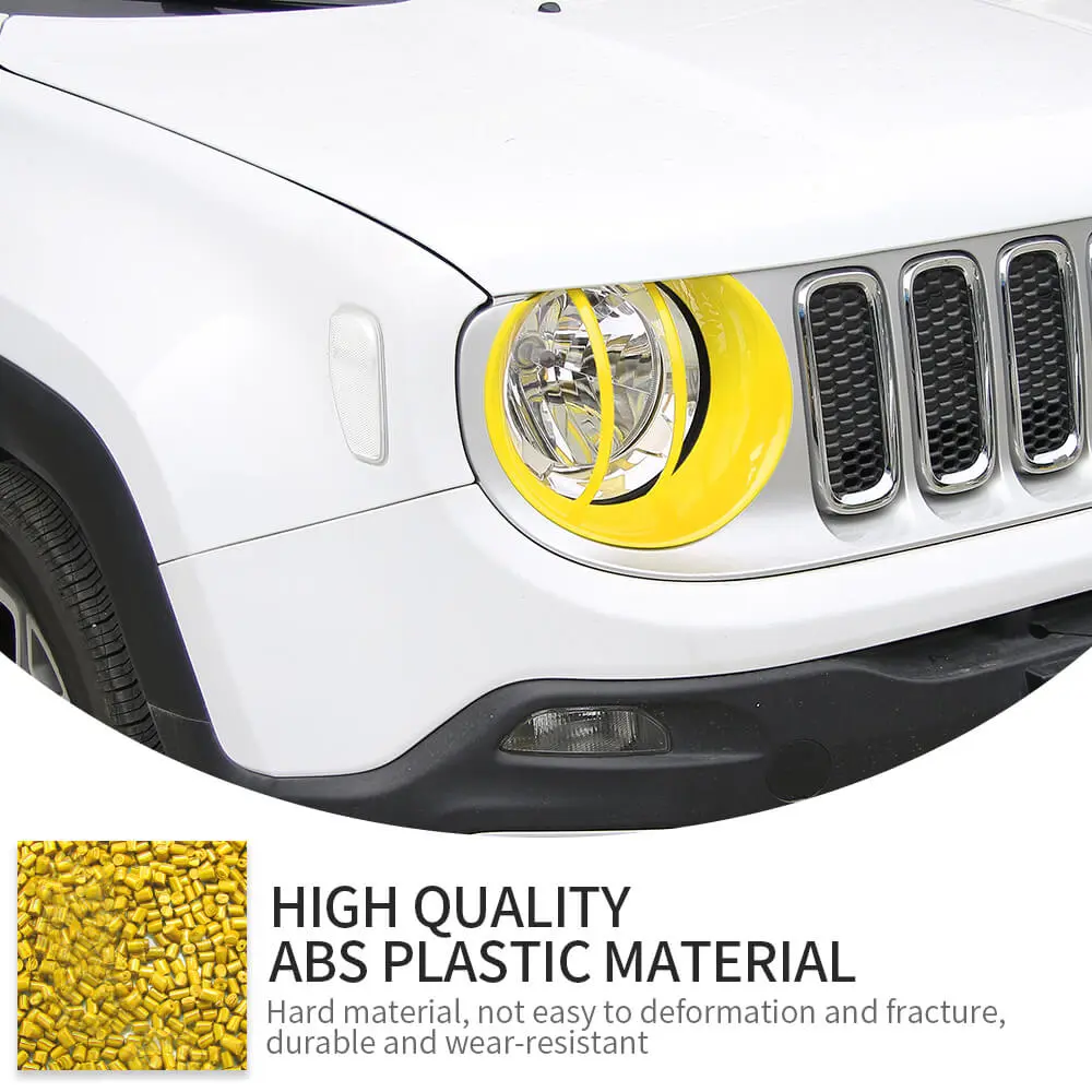 For 2016-2018 Jeep Renegade Front Lamp Hoods Front Head Light Cover Trim - Image 4