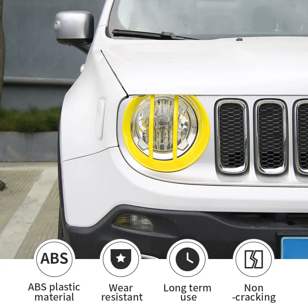 For 2016-2018 Jeep Renegade Front Lamp Hoods Front Head Light Cover Trim - Image 6
