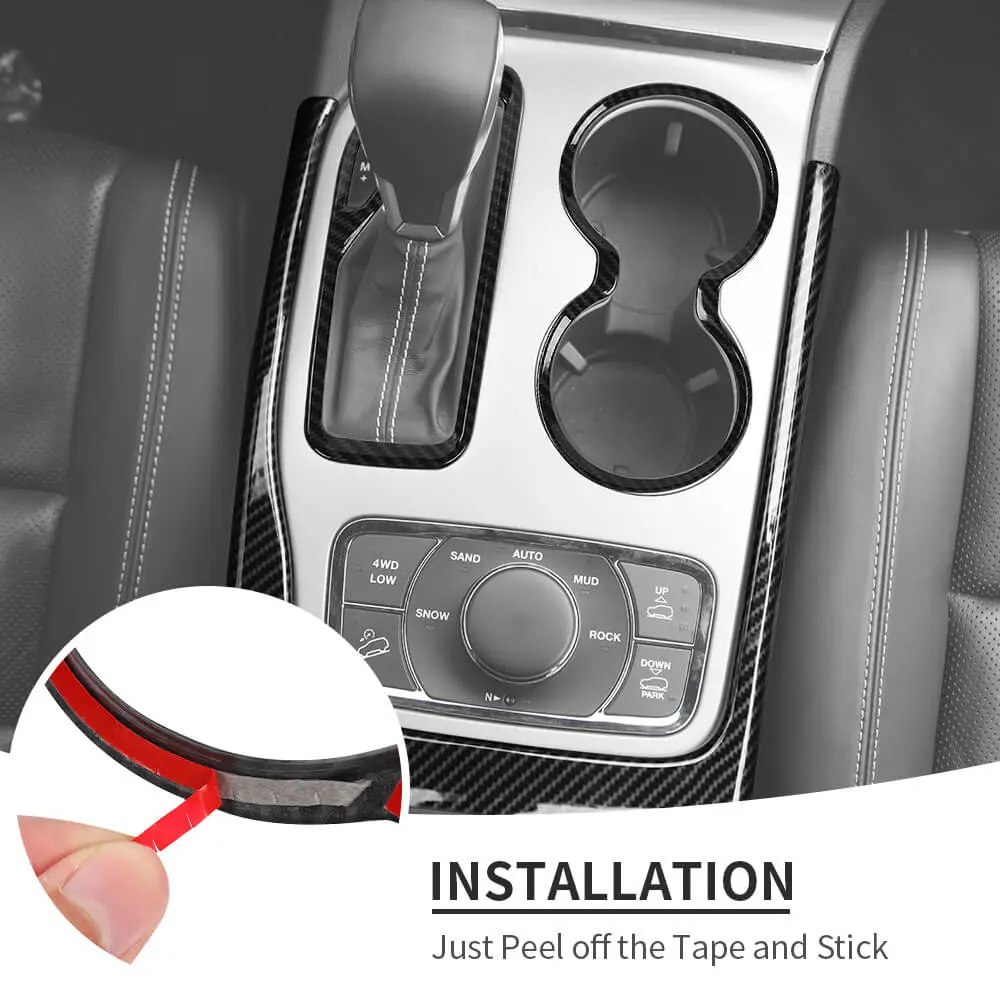 For 2016-2021 Jeep Grand Cherokee WK2 Gear Shift Cup Holder Panel Trim Cover - Image 5