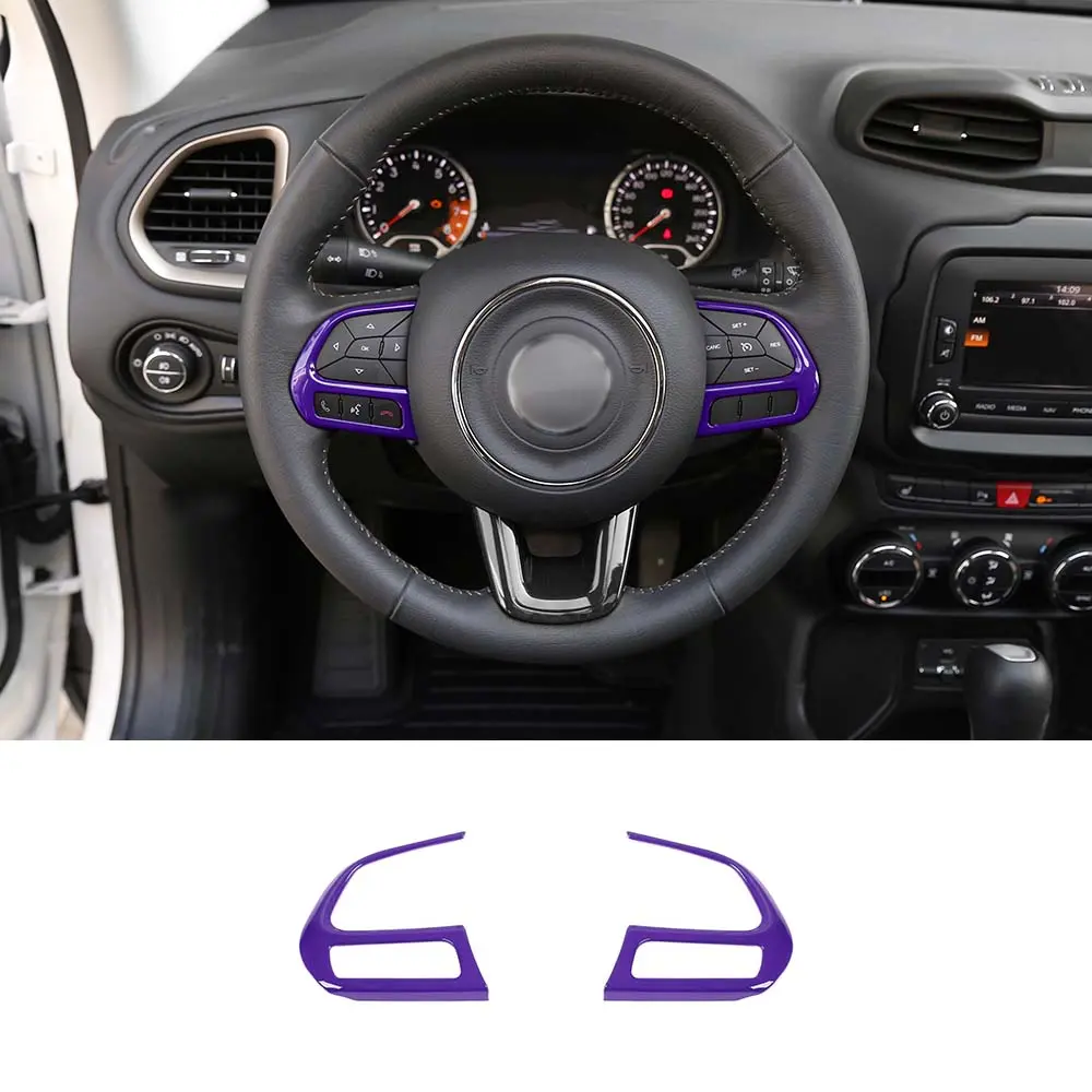 For Jeep 2015+ Renegade/ 2017-2020 Compass Steering Wheel Button Cover Trim Accessories - Image 10
