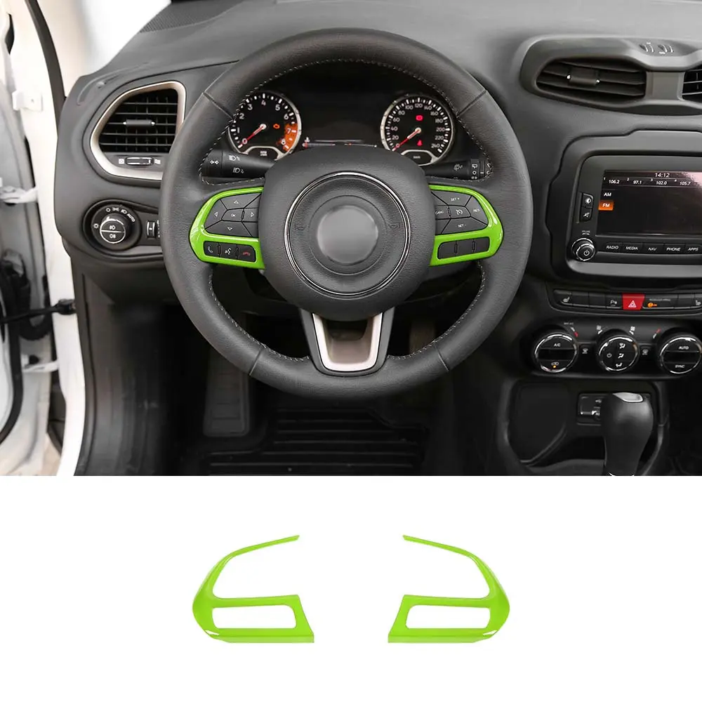 For Jeep 2015+ Renegade/ 2017-2020 Compass Steering Wheel Button Cover Trim Accessories - Image 13