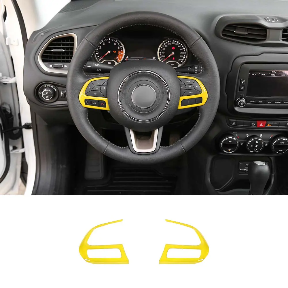 For Jeep 2015+ Renegade/ 2017-2020 Compass Steering Wheel Button Cover Trim Accessories - Image 14