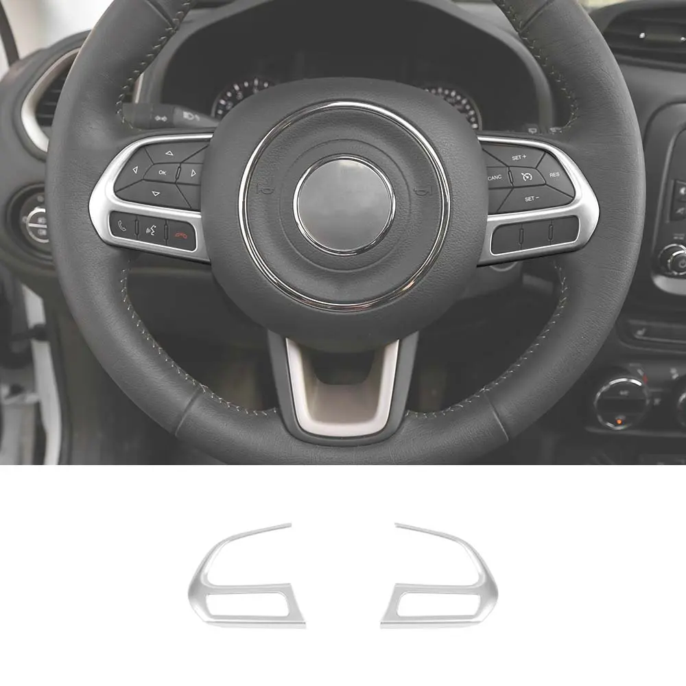 For Jeep 2015+ Renegade/ 2017-2020 Compass Steering Wheel Button Cover Trim Accessories - Image 15