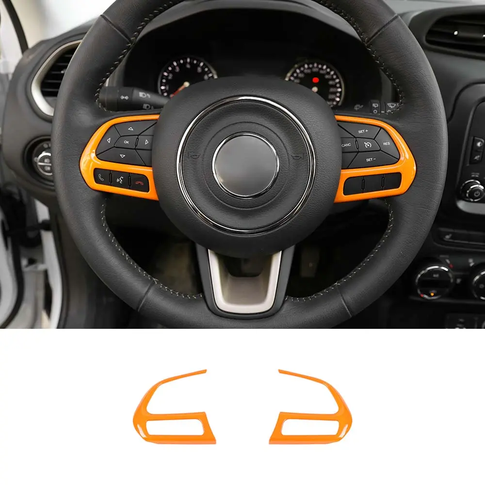 For Jeep 2015+ Renegade/ 2017-2020 Compass Steering Wheel Button Cover Trim Accessories - Image 16