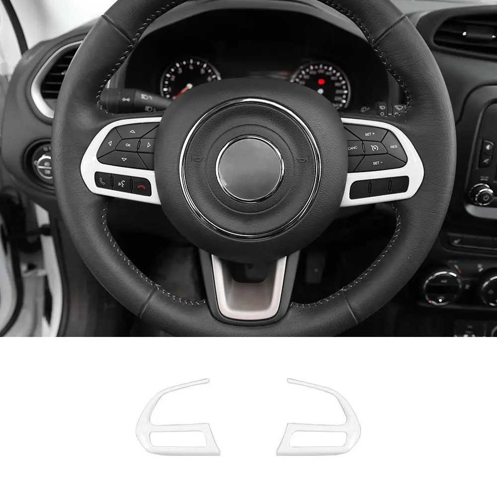 For Jeep 2015+ Renegade/ 2017-2020 Compass Steering Wheel Button Cover Trim Accessories - Image 17